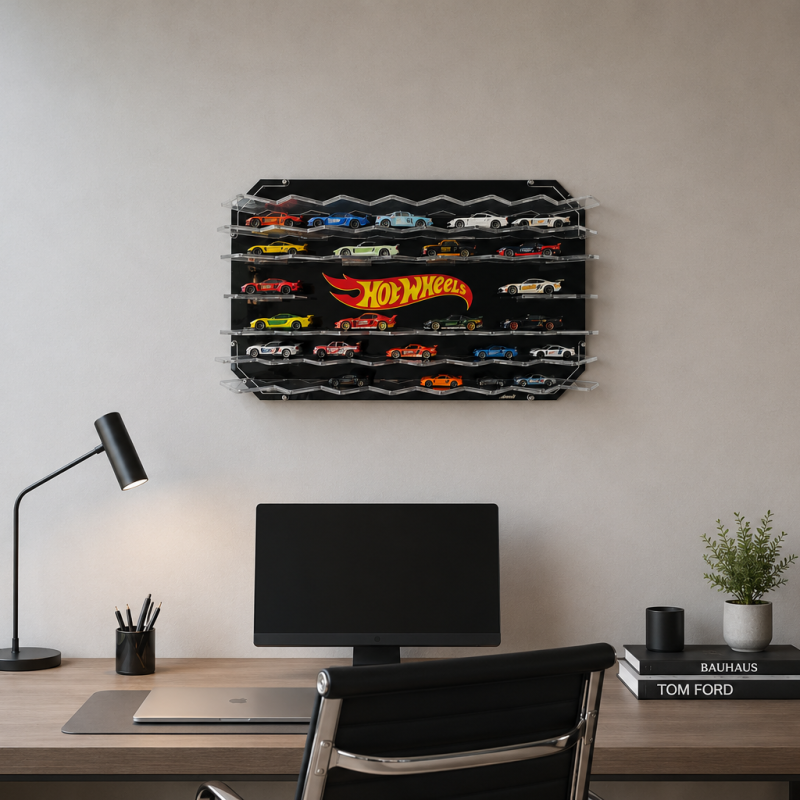 Exhibidor Hot Wheels Negro/Transparente